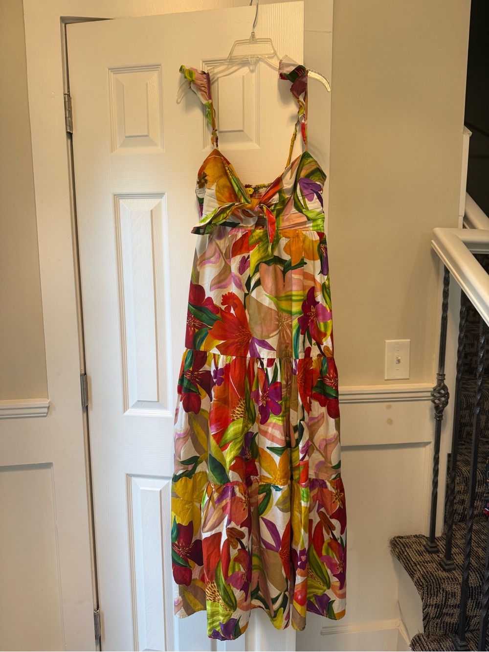 FARM RIO Tropical Scenario Multicolored Dress Medium EC1